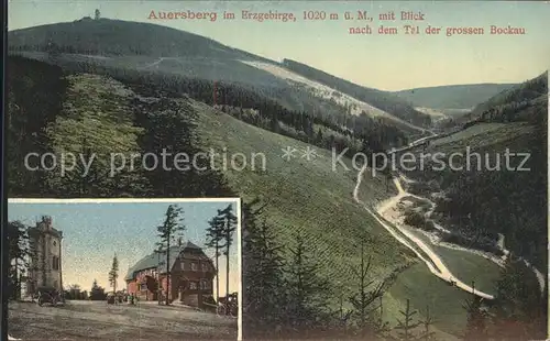 Auersberg Wildenthal Aussichtsturm Unterkunftshaus Tal der grossen Bockau Kat. Eibenstock