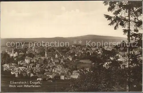 Eibenstock Blick vom Adlerfelsen Kat. Eibenstock