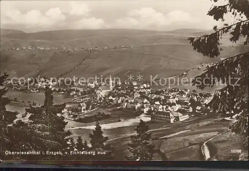 Oberwiesenthal Erzgebirge Blick vom Fichtelberg Kat. Oberwiesenthal