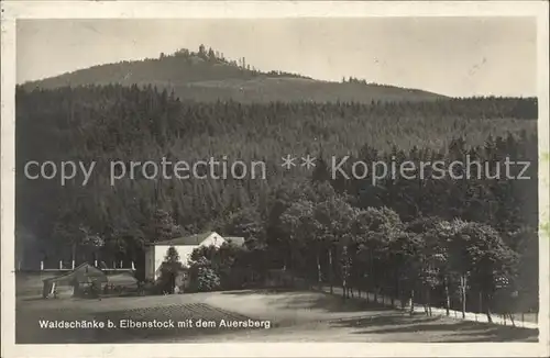 Eibenstock Waldschaenke mit Auersberg Kat. Eibenstock