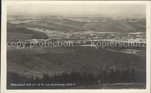 Eibenstock Blick vom Auersberg Kat. Eibenstock