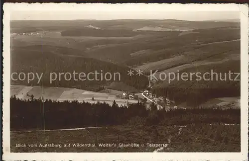 Wildenthal Eibenstock Blick vom Auersberg