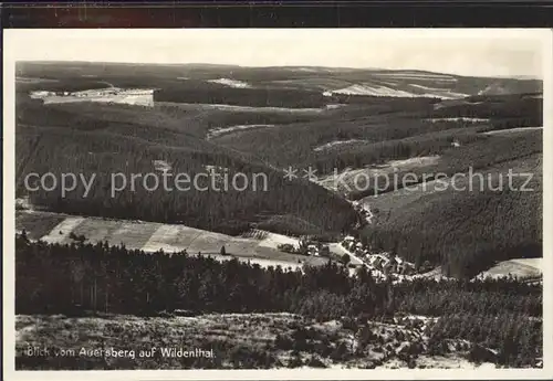 Wildenthal Eibenstock Blick vom Auersberg