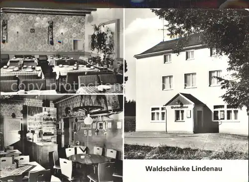 Lindenau Schneeberg Waldschaenke Lindenau Gastraeume Betriebsferienheim VEB Leipzig Kat. Schneeberg