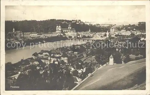 Passau Panorama mit Dom Kat. Passau