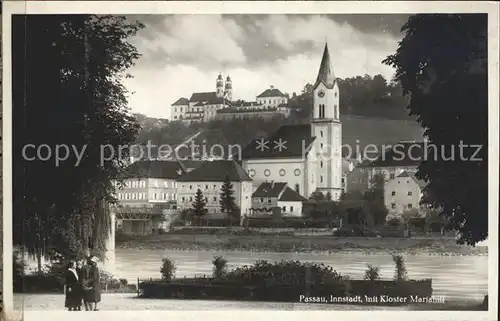 Passau Innpartie mit Kloster Maria Hilf Kat. Passau