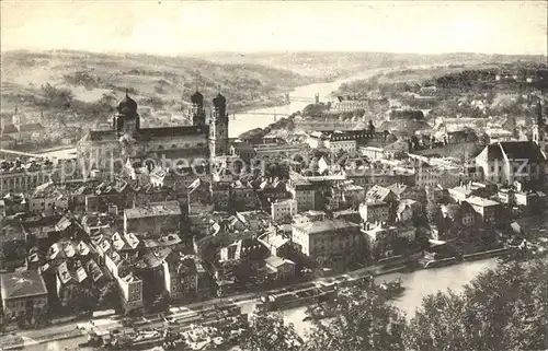 Passau Teilansicht mit Dom Kat. Passau