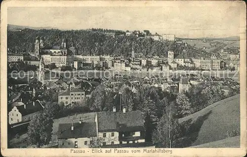 Passau Blick vom Mariahilfsberg Kat. Passau