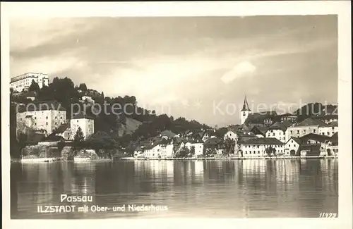 Passau Ilzstadt mit Ober und Niederhaus Kat. Passau