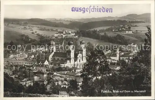 Passau Blick auf Dom und Mariahilf Kat. Passau