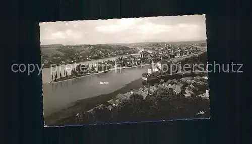 Passau Zusammenfluss von Inn Donau und Ilz Kat. Passau