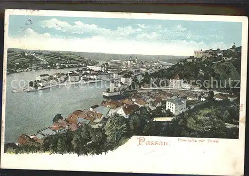 Passau Zusammenfluss von Inn Donau und Ilz Kat. Passau