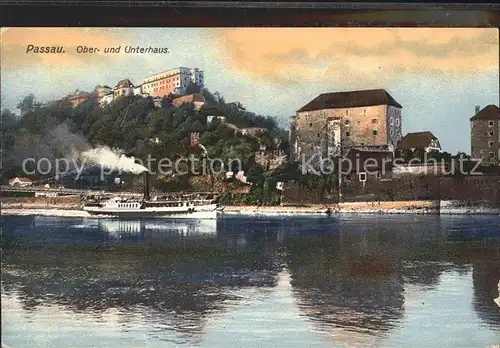 Passau Festung Ober und Unterhaus Dampfer Kat. Passau