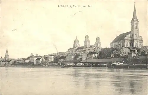 Passau Innpartie  Dreifluessestadt Donau Inn Ilz Kat. Passau