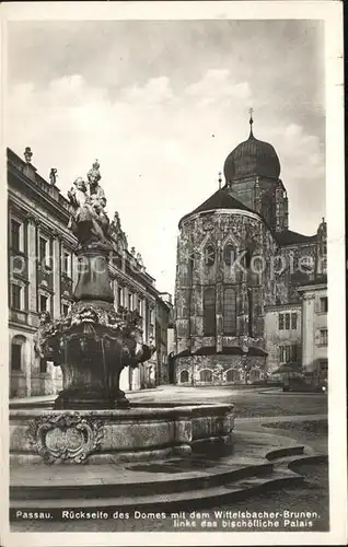 Passau Dom mit Wittelsbacher Brunnen Palais Kat. Passau