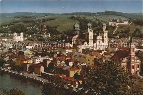 Passau Dreifluessestadt Donau Inn und Ilz Dom Pfarrkirche  Kat. Passau