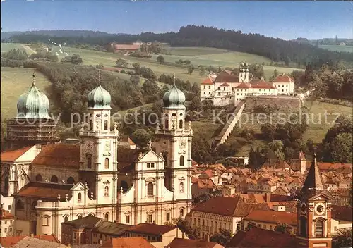 Passau Dreifluessestadt Donau Inn und Ilz Kloster Kirche Kat. Passau