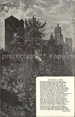 Stolpen Coselturm Ruine Kuenstlerkarte Kat. Stolpen