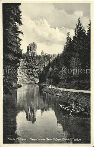 Rathen Saechsische Schweiz Amselsee Talwaechter  Kat. Rathen Sachsen