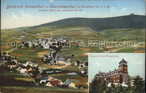 Oberwiesenthal Erzgebirge und Boehmischwiesenthal mit Fichtelberg Neues Fichtelberghaus Kat. Oberwiesenthal