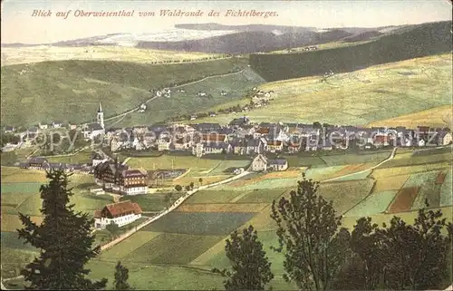 Oberwiesenthal Erzgebirge Blick vom Fichtelberg Kat. Oberwiesenthal