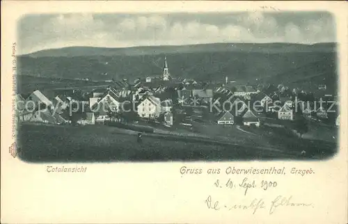 Oberwiesenthal Erzgebirge Totalansicht Kat. Oberwiesenthal