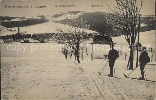 Oberwiesenthal Erzgebirge mit Keilberg und Sporthotel Kat. Oberwiesenthal