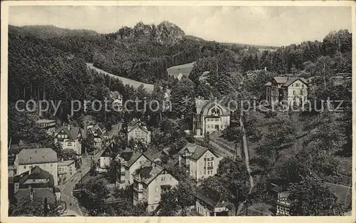 Rathen Saechsische Schweiz Teilansicht Villa Richter Kat. Rathen Sachsen