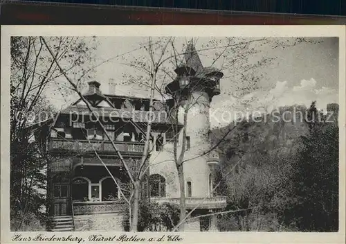 Rathen Saechsische Schweiz Haus Friedensburg Kat. Rathen Sachsen