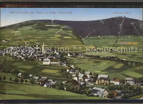 Oberwiesenthal Erzgebirge Mit Unter und B?hm Wiesenthal Fichtelberg Kat. Oberwiesenthal