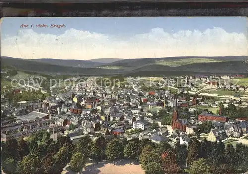 Aue Erzgebirge Panorama Kat. Aue