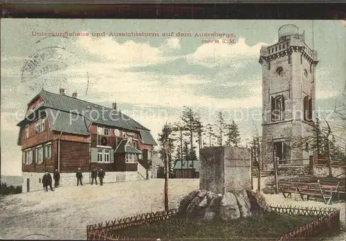 Auersberg Wildenthal Unterkunftshaus und Aussichtsturm Kat. Eibenstock