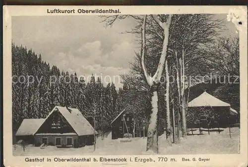 Oberwildenthal Erzgebirge Gasthof Kat. Eibenstock