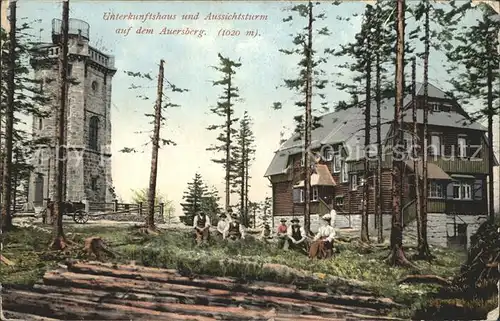 Auersberg Wildenthal Unterkunftshaus und Aussichtsturm Kat. Eibenstock