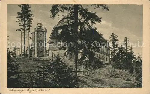 Auersberg Wildenthal Unterkunftshaus und Aussichtsturm Kat. Eibenstock