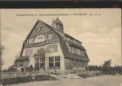 Eibenstock Wandererheim Bielhaus Kat. Eibenstock