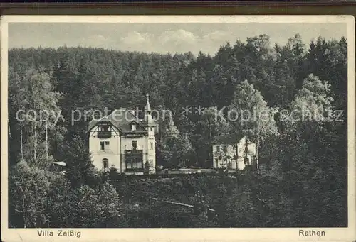 Rathen Saechsische Schweiz Villa Zeissig Kat. Rathen Sachsen