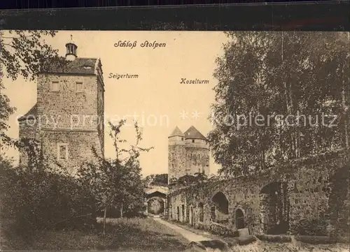 Stolpen Schloss Seigerturm und Koselturm Kat. Stolpen