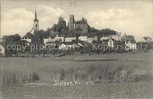 Stolpen Schloss und Kirche Kat. Stolpen