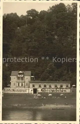 Rathen Saechsische Schweiz Hotel und Restaurant Elbschloesschen Kat. Rathen Sachsen