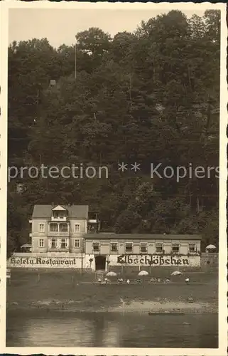 Rathen Saechsische Schweiz Hotel Restaurant Elbschloesschen Kat. Rathen Sachsen