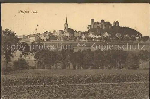 Stolpen mit Kirche und Burg Kat. Stolpen