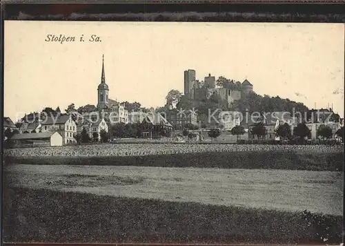 Stolpen mit Kirche und Schloss Kat. Stolpen