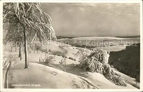 Oberwiesenthal Erzgebirge Winterpanorama Kurort Kat. Oberwiesenthal