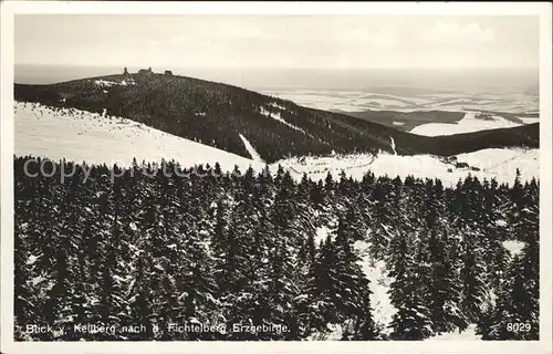 Oberwiesenthal Erzgebirge Blick vom kellberg nach dem Fichtelberg Winterpanorama Kat. Oberwiesenthal