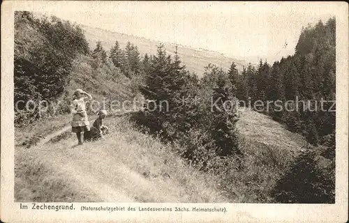 Oberwiesenthal Erzgebirge Kinder im Zechengrund Serie Deutsche Heimatbilder Kat. Oberwiesenthal