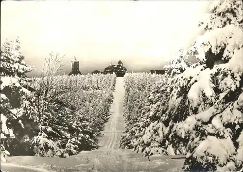 Oberwiesenthal Erzgebirge Fichtelberg Wetterwarte Fichtelberghaus Kat. Oberwiesenthal