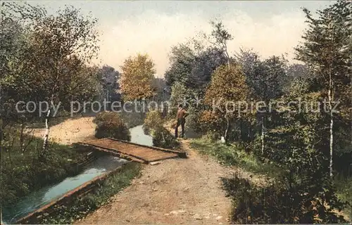 Schwarzenberg Erzgebirge Flossgraben zwischen Sanatorium und Genesungsheim Kat. Schwarzenberg