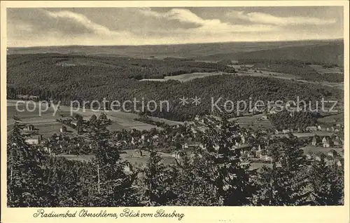 Oberschlema Erzgebirge Panorama Blick vom Gleesberg Radiumbad Kat. Bad Schlema