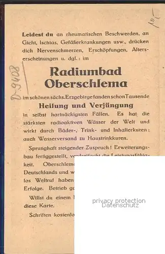 Oberschlema Erzgebirge Kurhaus Radiumbad Kat. Bad Schlema